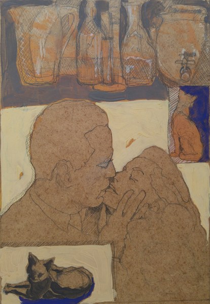 Baiser VI - 21x30 - tempera